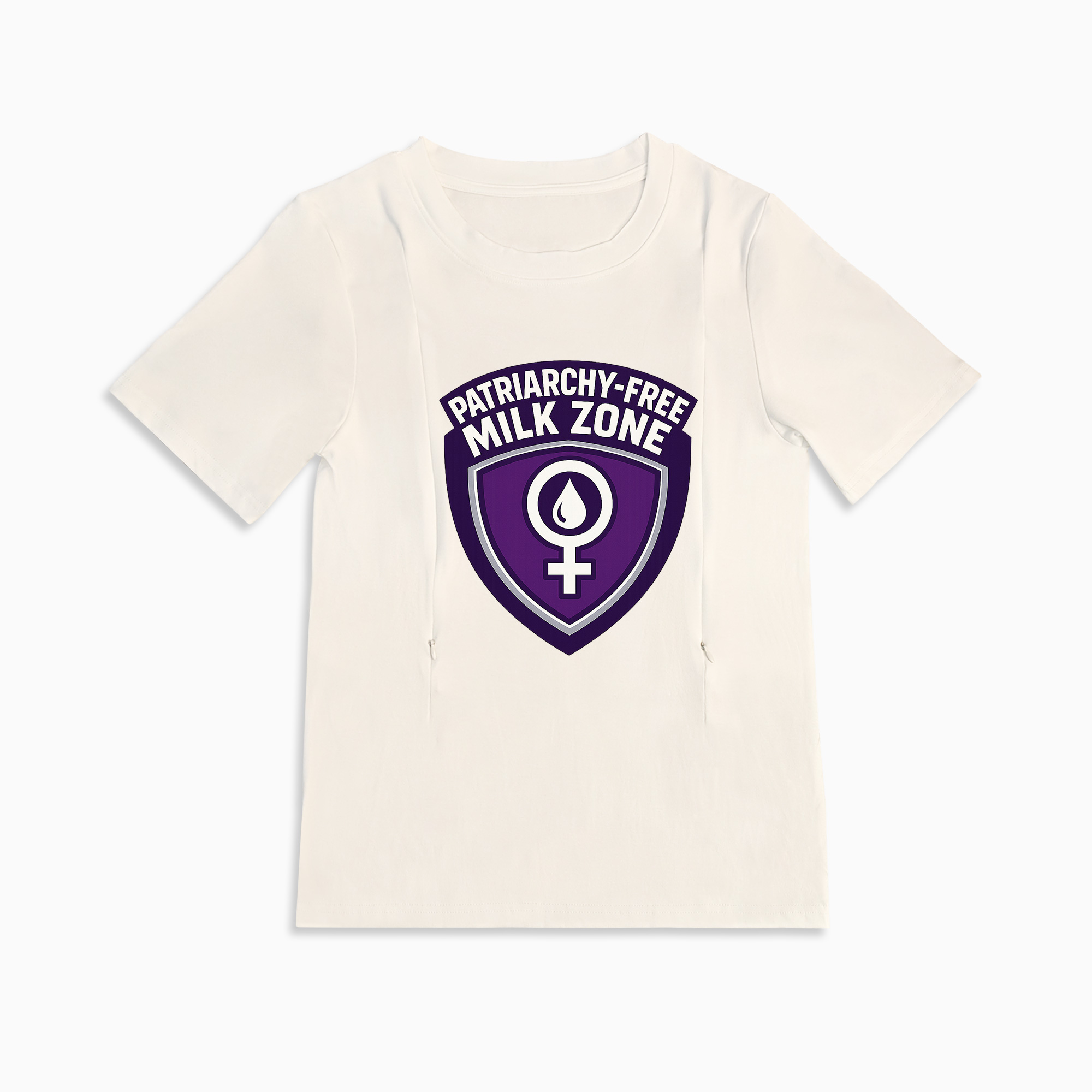 Statement Nursing Top | Patriarchy-Free Milk Zone | Easy Zipper Access
