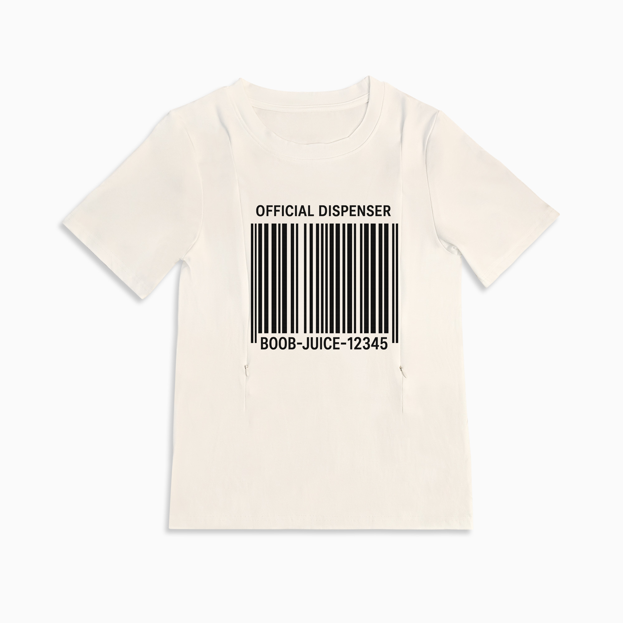 Postpartum T-Shirt for Nursing | Boob Juice Dispenser | Zipper Access
