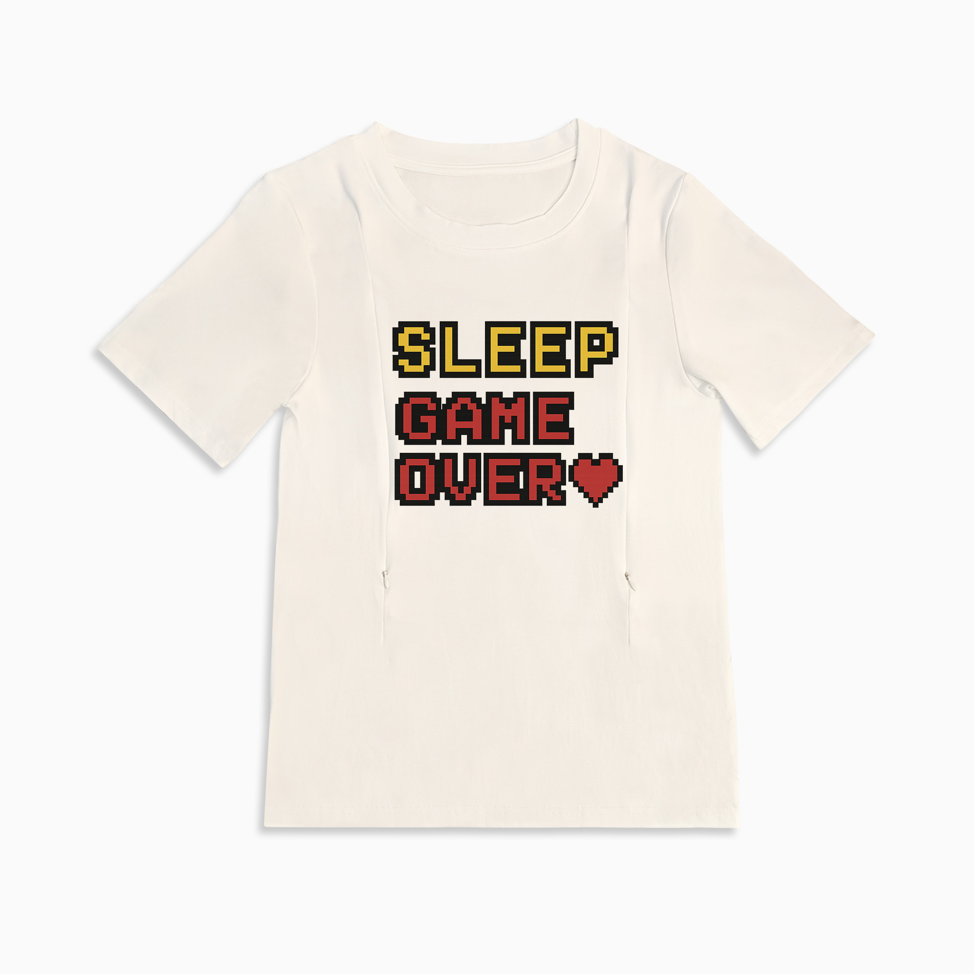 Funny Postpartum Shirt | Zipper Nursing Access | "Sleep? Never Heard of Her"