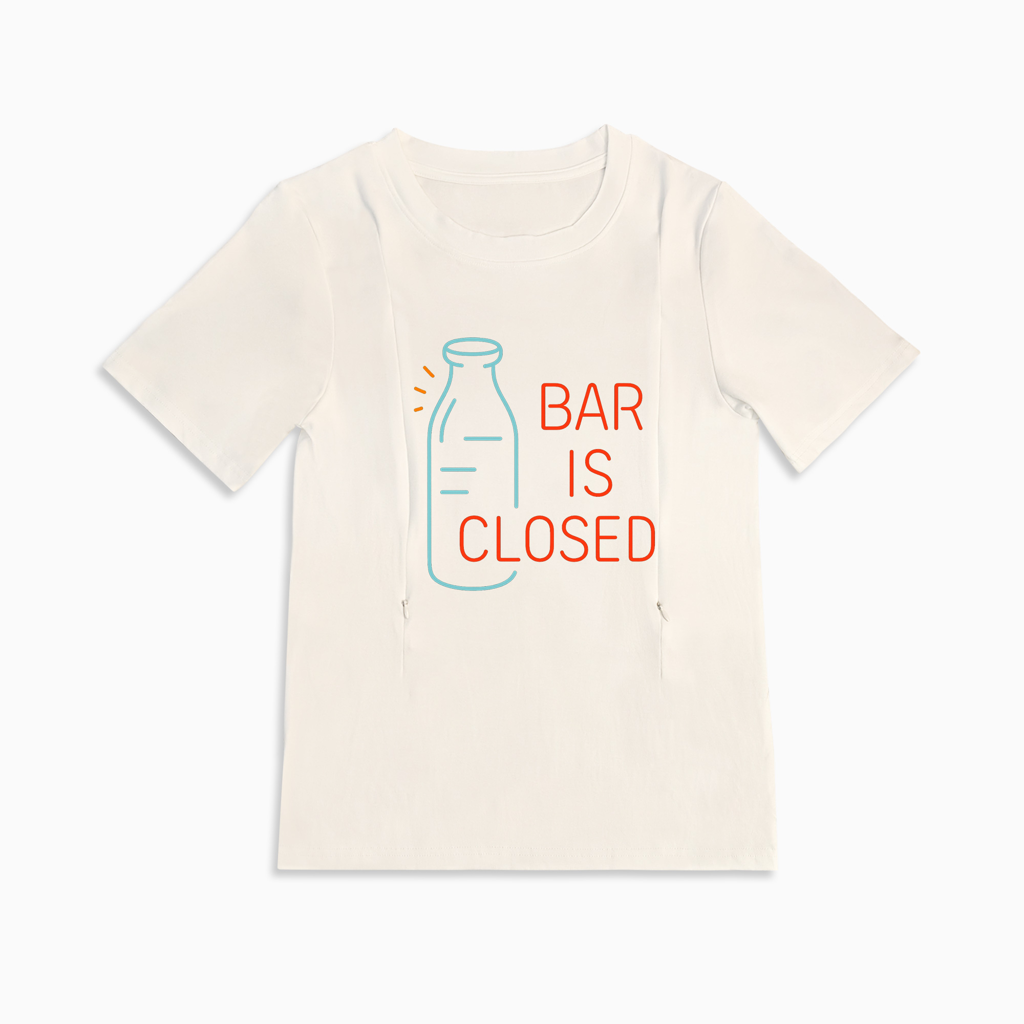 Funny Postpartum Shirt | Zipper Nursing Access | "Straight Outta Milk Supply"