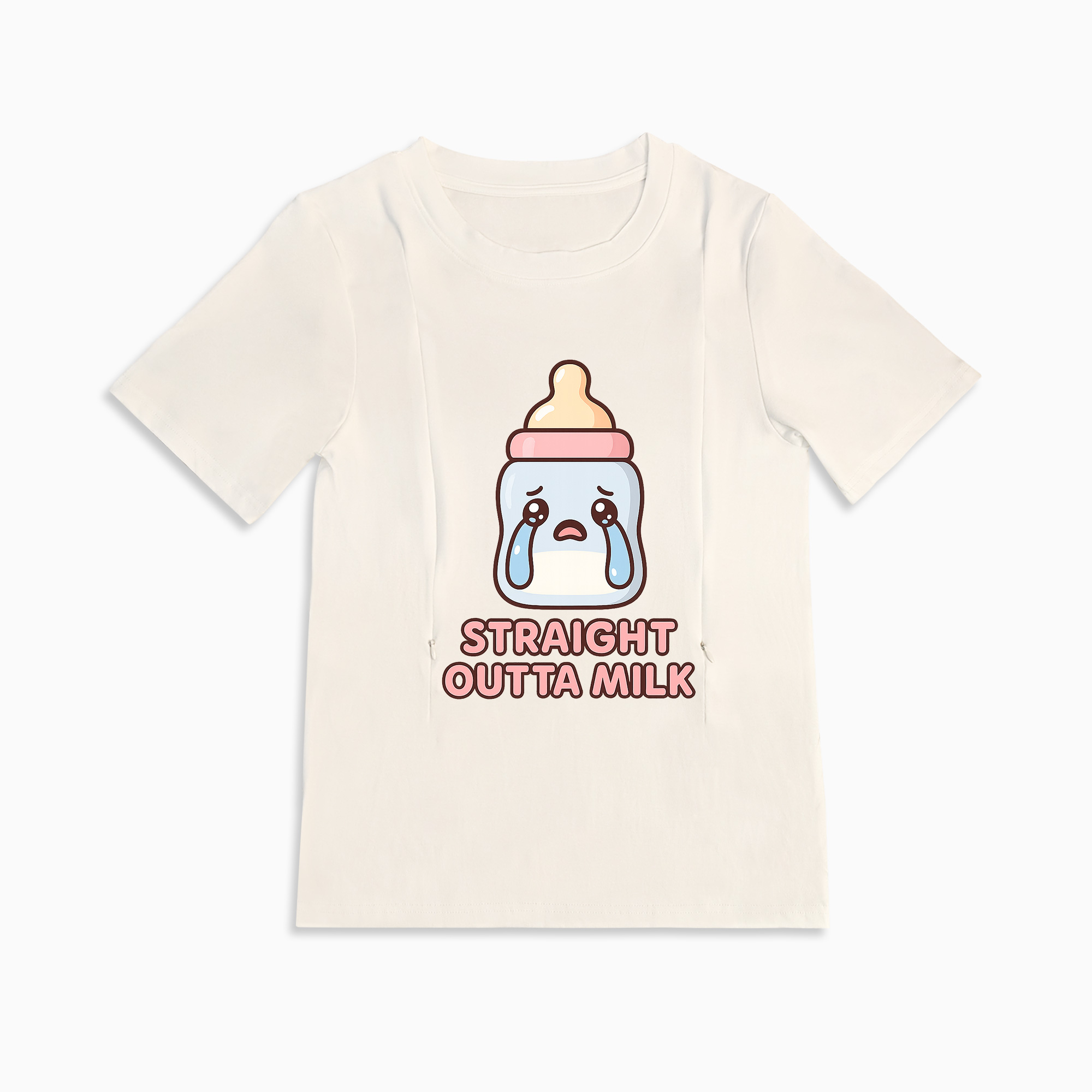Straight Outta Milk Tee for Moms | Discreet Zippers for Easy Feeding