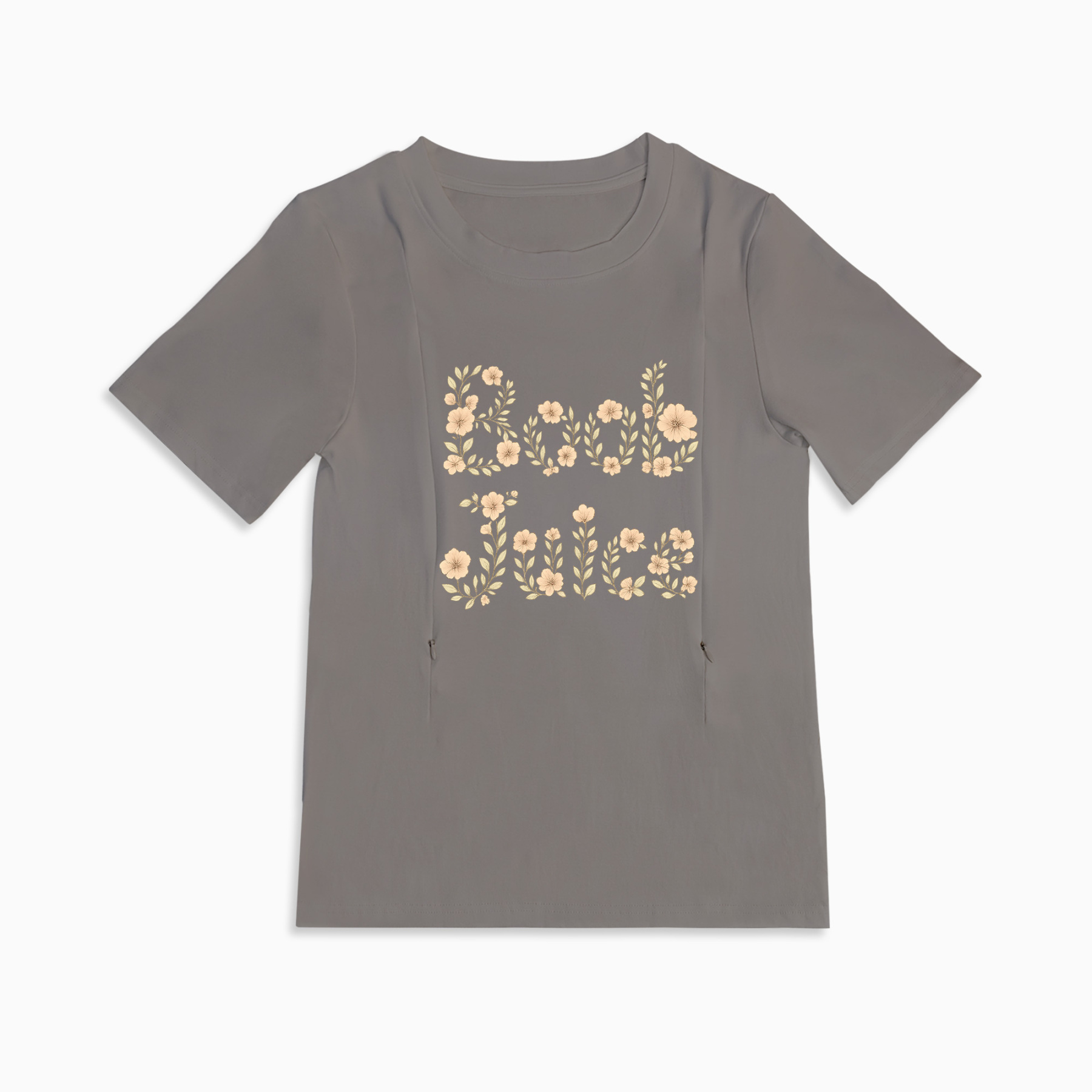 Side Zip Nursing Top | Funny "Boob Juice" | Postpartum Must-Have
