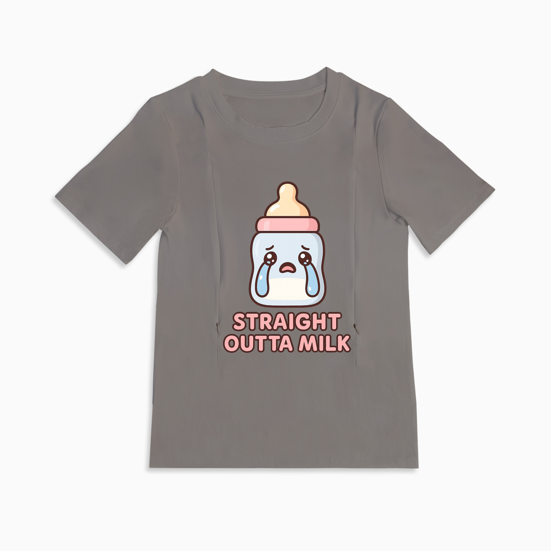 Straight Outta Milk Tee for Moms | Discreet Zippers for Easy Feeding