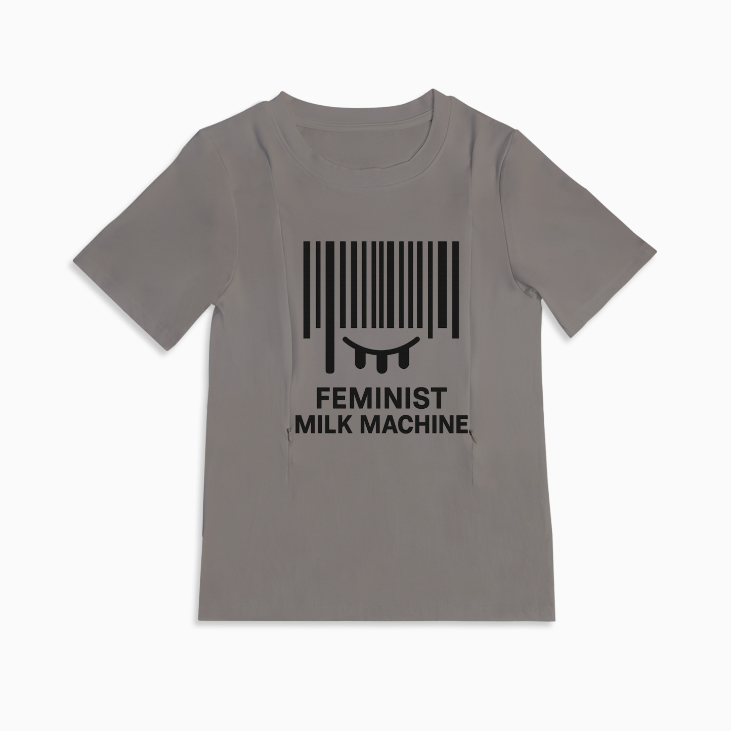 Feminist Milk Machine Tee | The Perfect Zippered Nursing Shirt for New Moms