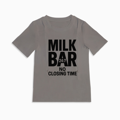 Postpartum T-Shirt for Nursing | 24/7 Milk Bar | Zipper Access