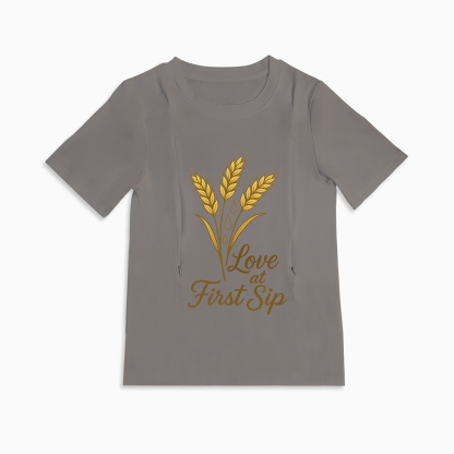 "Love at First Sip" Nursing Top | Effortless Breastfeeding Access
