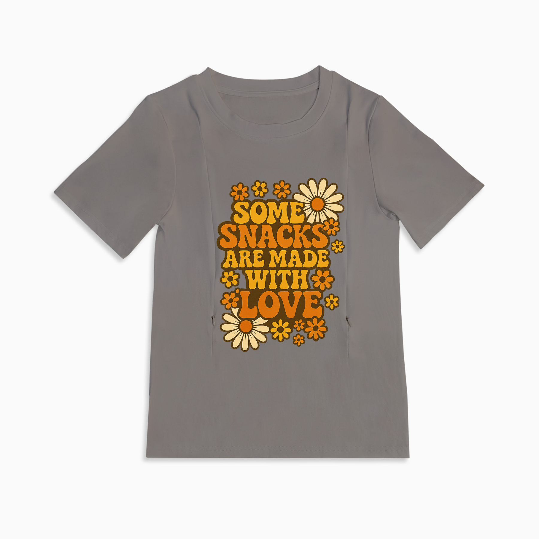 Postpartum T-Shirt | Side Zip Nursing Access | Funny Mama Slogan