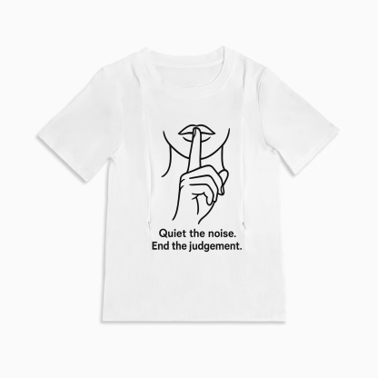 Comfortable Nursing Shirt with Zipper | "No Judgement Zone" Slogan