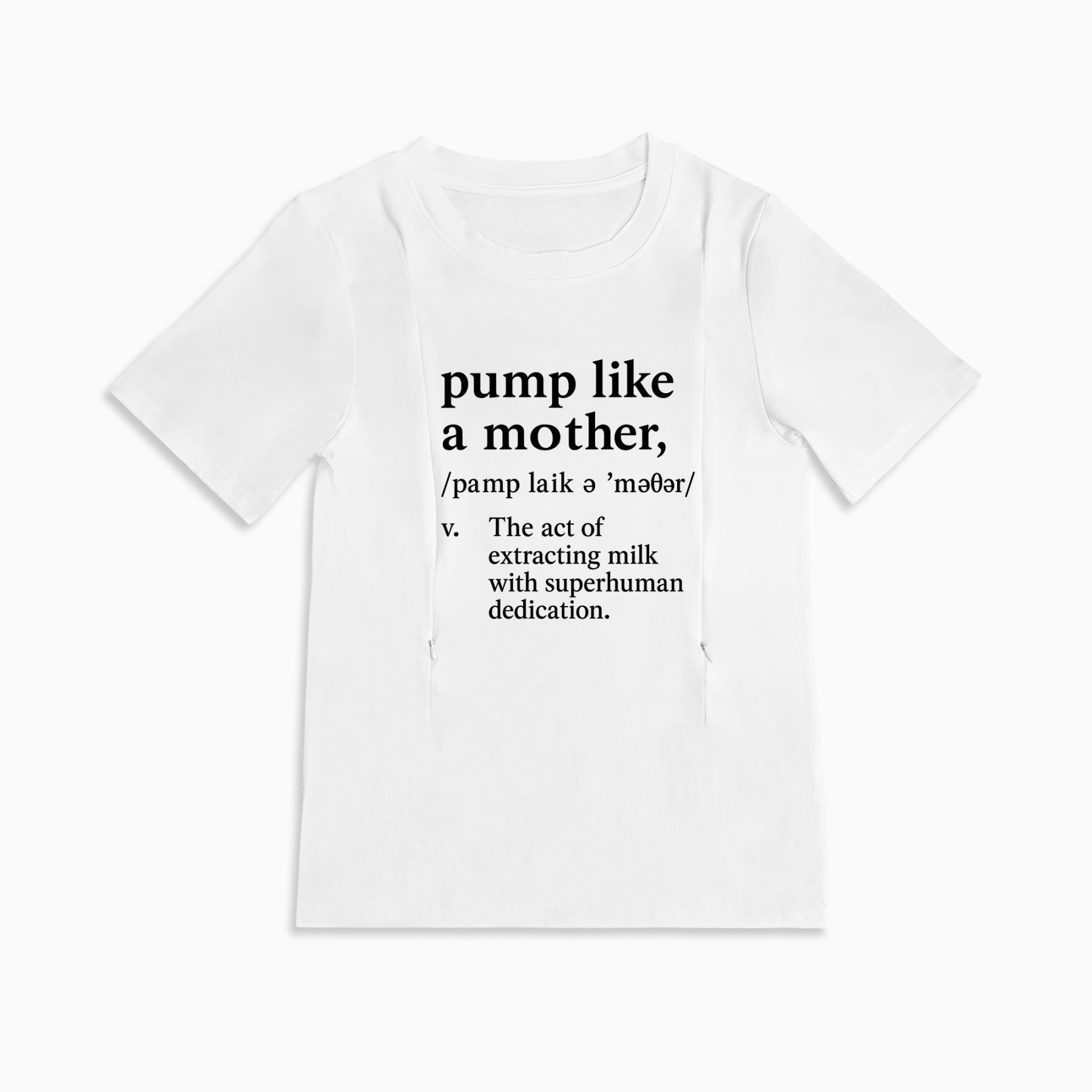 "Pump Like a Mother" Nursing Top | Soft Cotton & Easy Zipper Access