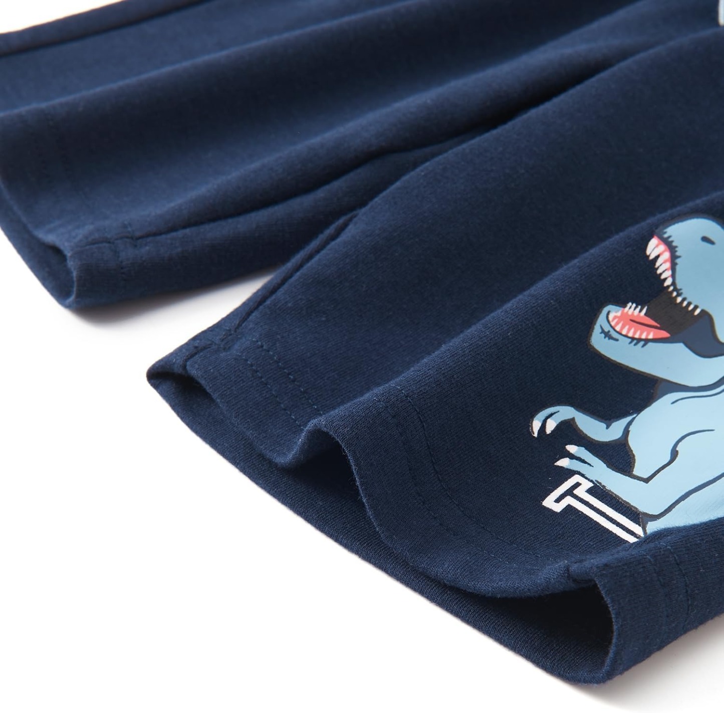 2pcs Toddler Boys Dinosaur Print Short Sleeve T-Shirt & Shorts