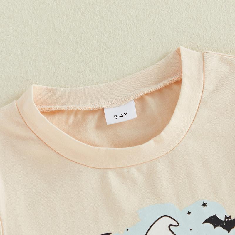 Kids’ Cute Pumpkin & Ghost Graphic T-Shirt