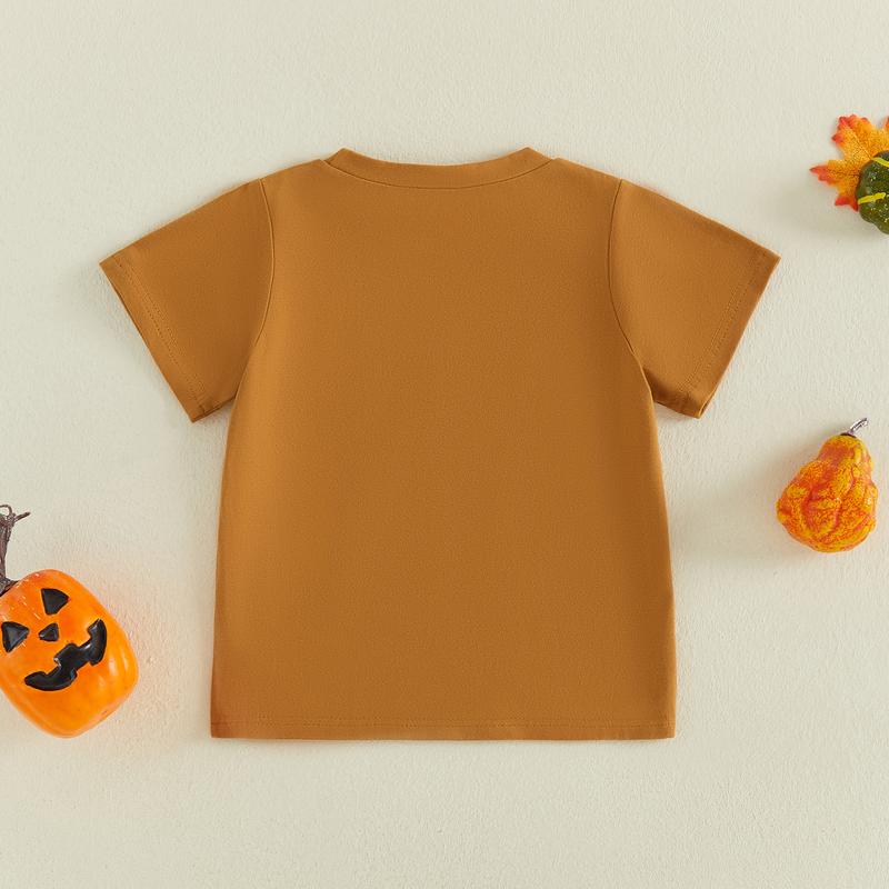 Kids’ Cute Pumpkin & Ghost Graphic T-Shirt