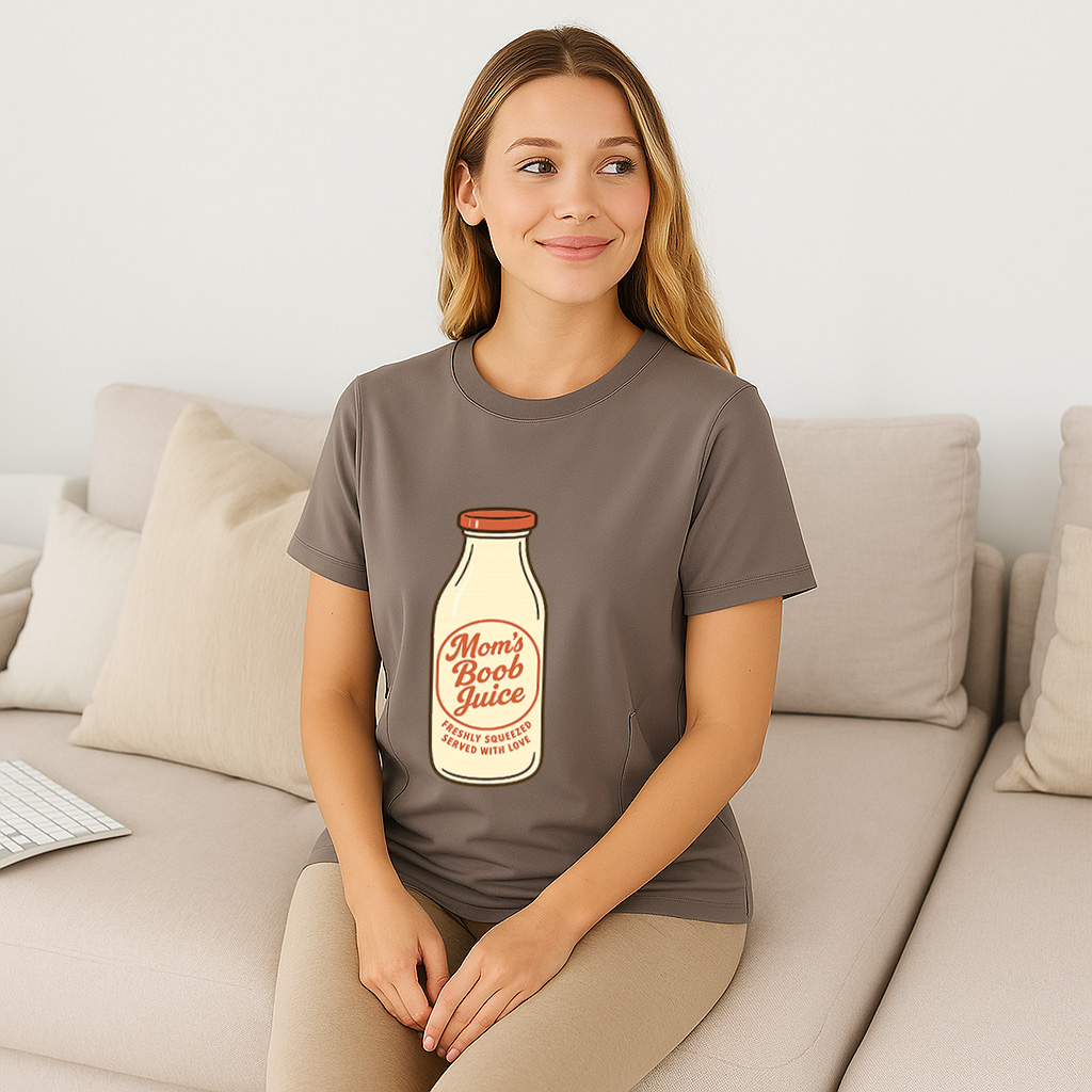 Boob Juice Tee | The Ultimate Zippered T-Shirt for Brea | brand