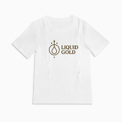 Funny Nursing Shirt "liquid Gold" | Easy Feed Zipper Tee