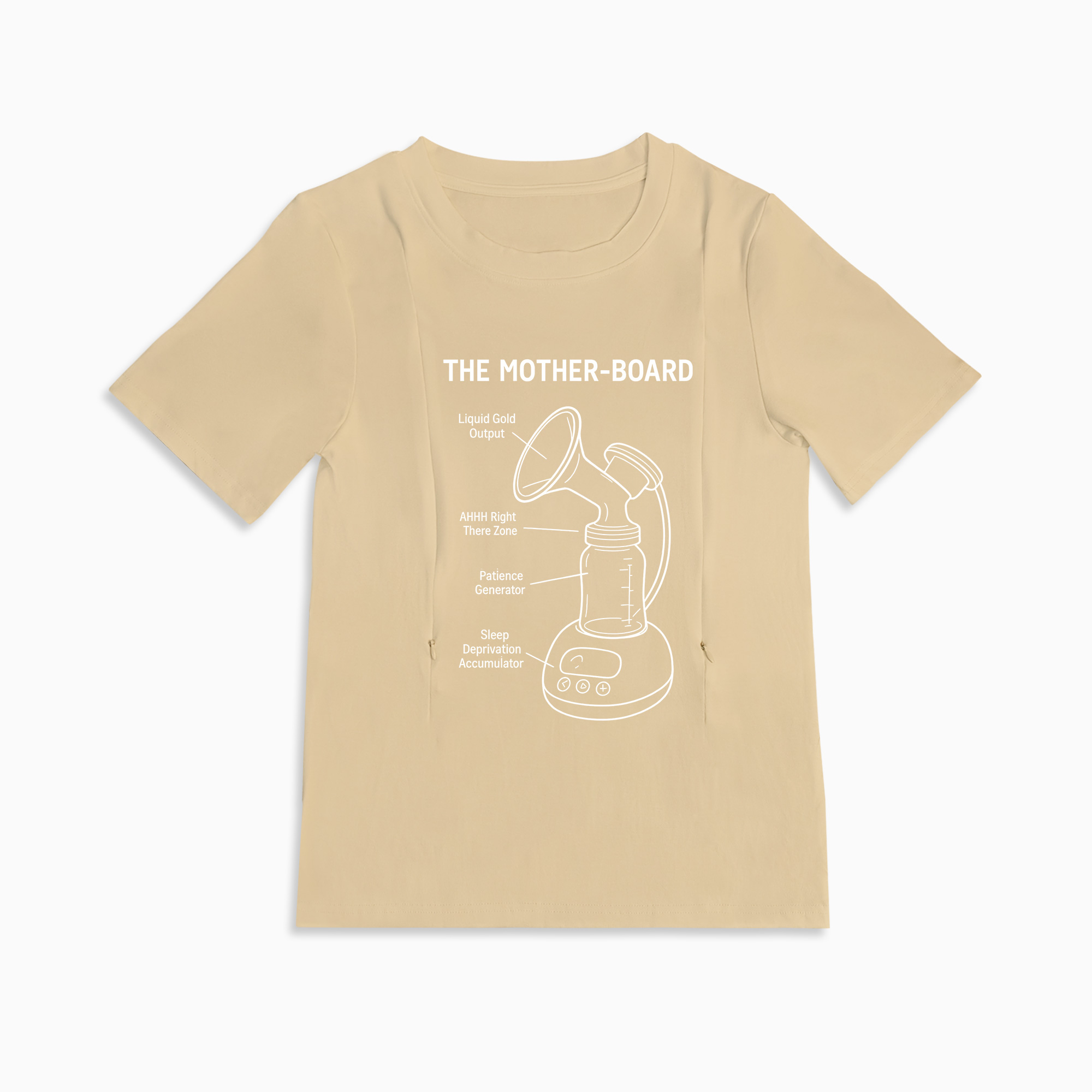 Totkeeps Nursing & Postpartum Tee | Pumping Slogan | Side Zippers