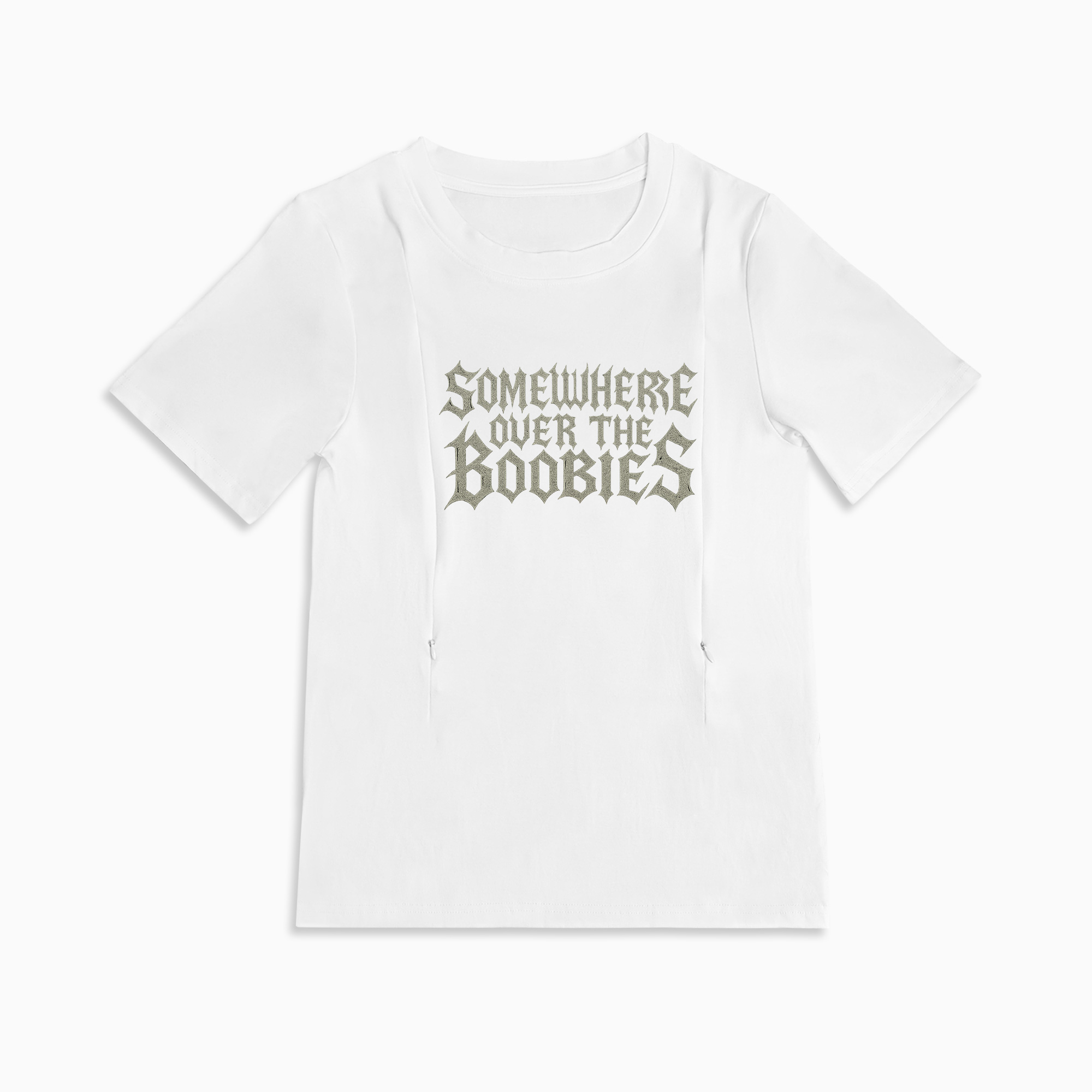 Totkeeps Funny Nursing Wear | "Somewhere Over the Boobies" Tee