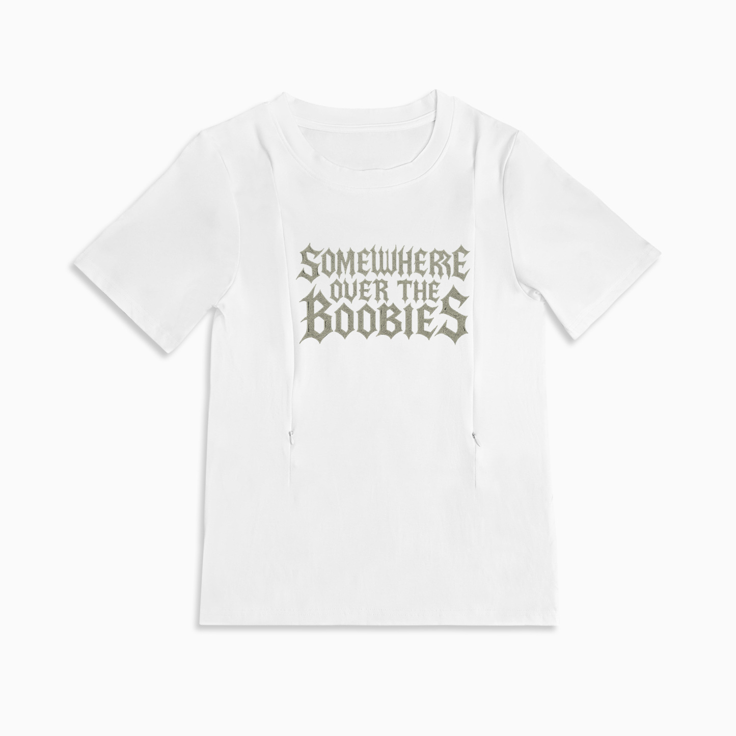 Totkeeps Funny Nursing Wear | "Somewhere Over the Boobies" Tee