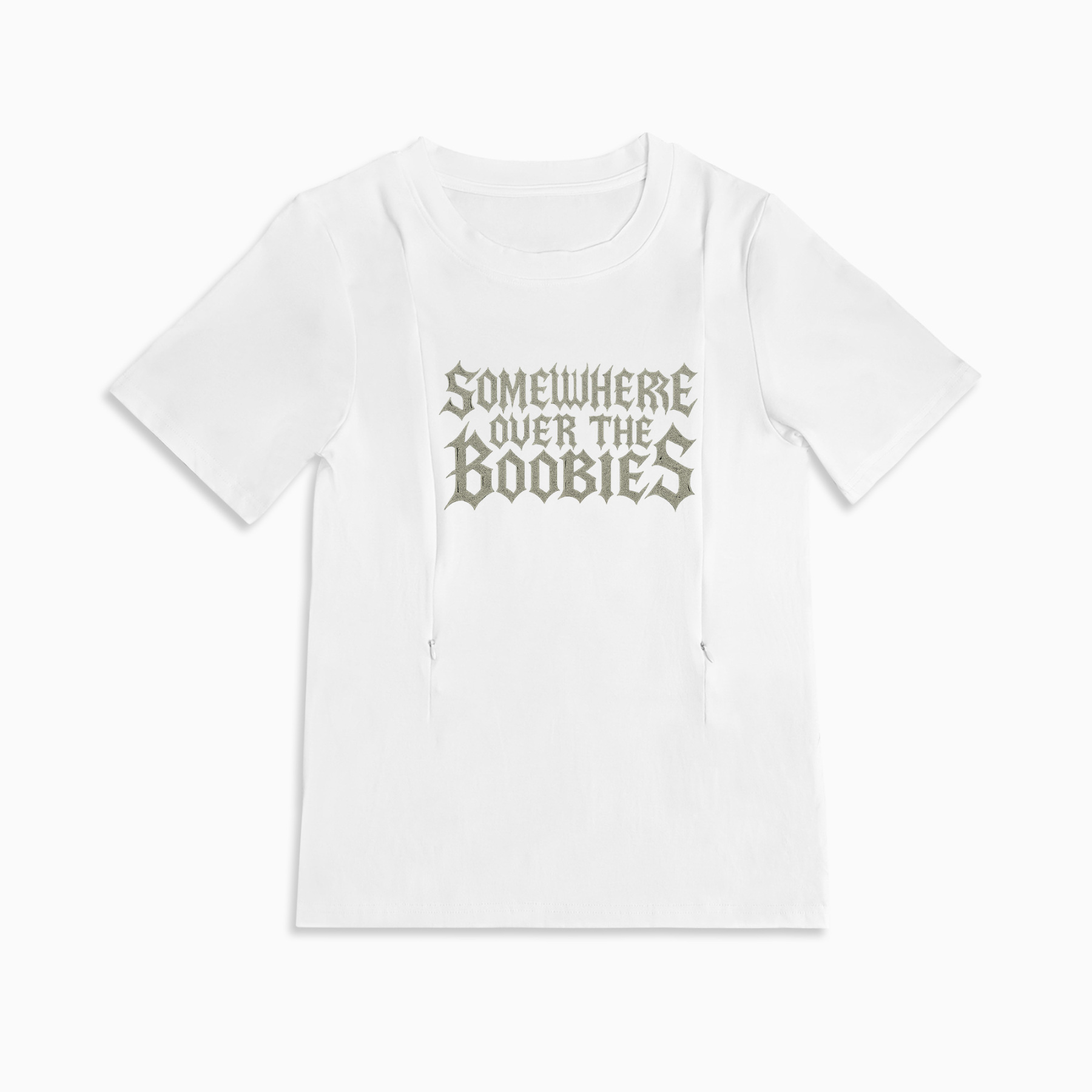 Totkeeps Funny Nursing Wear | "Somewhere Over the Boobies" Tee