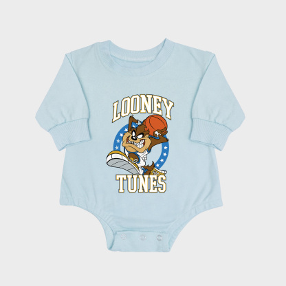 Looney Tunes Long-sleeved Triangle Onesies Aqua baby romper