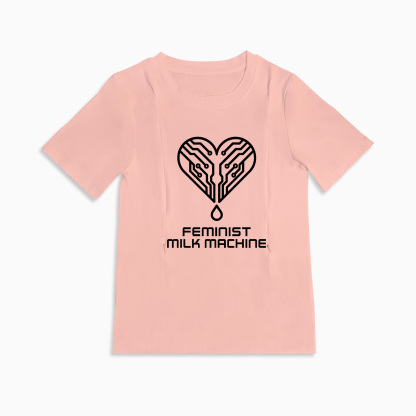 Feminist Milk Machine Breastfeeding Tee | Hidden Zippers for Nursing On-the-Go