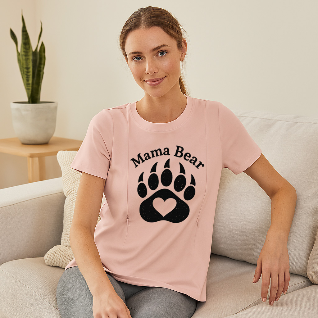 Gift for New Mom | Mama Bear Nursing Top with Functiona | brand