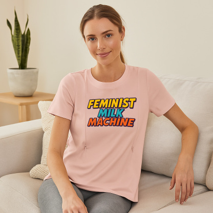 Nursing Graphic Tee - Feminist Milk Machine | Soft Cott | brand
