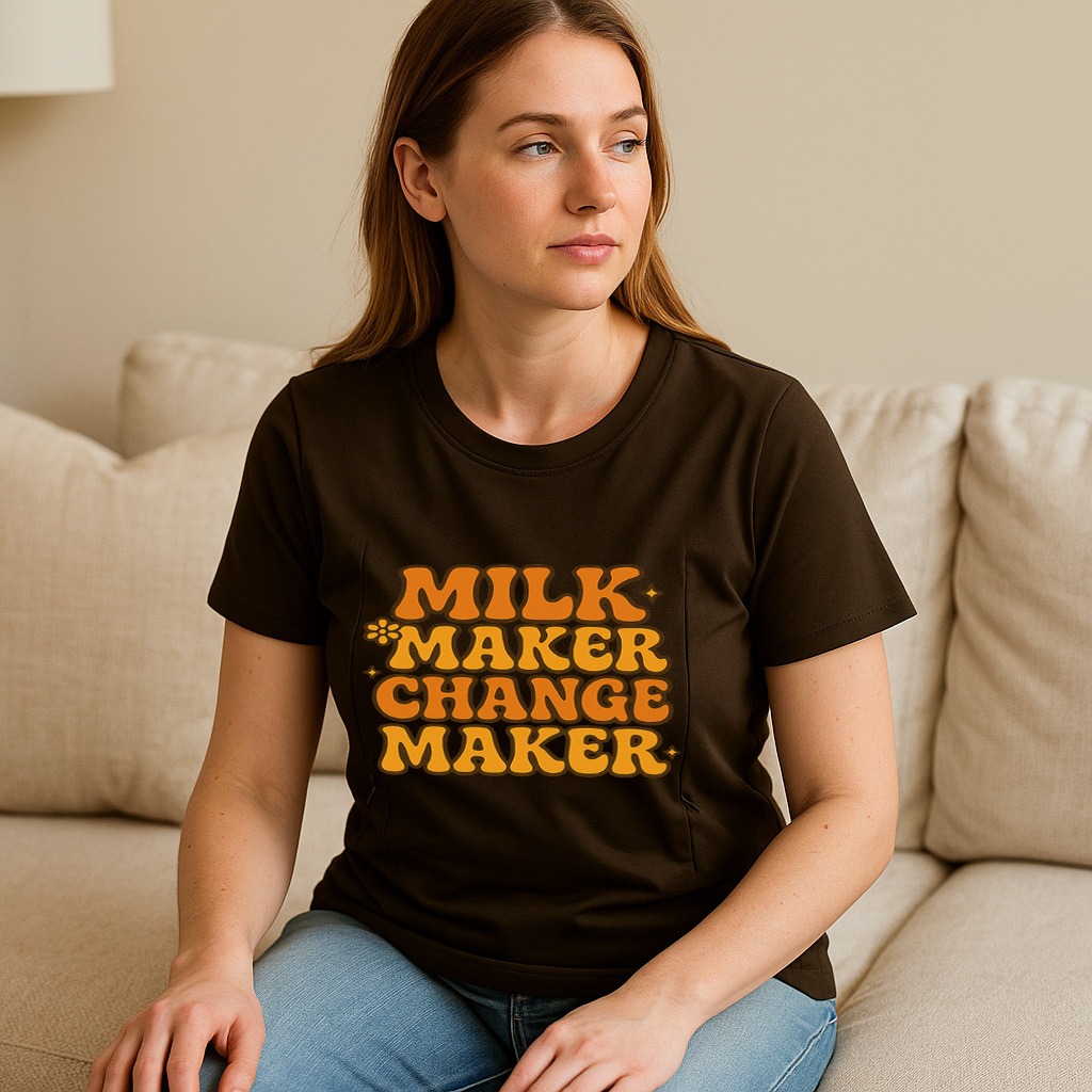 Nursing Graphic Tee - Milk Maker & Change Maker | Soft  | brand