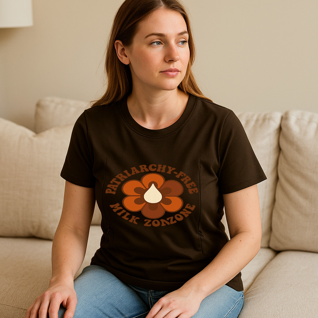 Patriarchy-Free Milk Zone Tee | Cotton Nursing Shirt wi | brand