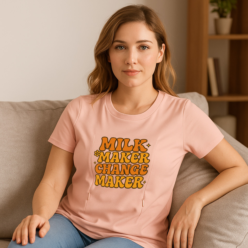 Nursing Graphic Tee - Milk Maker & Change Maker | Soft  | brand