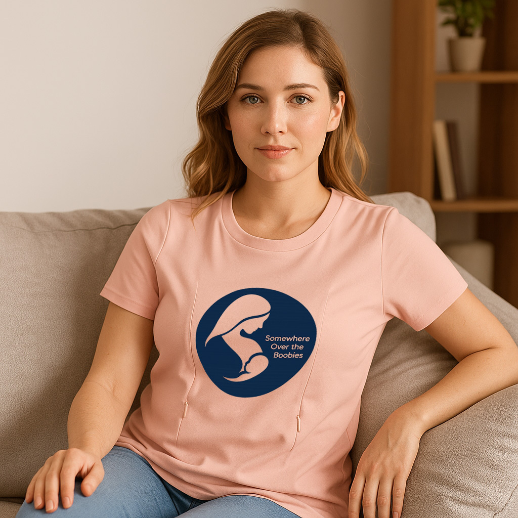 "Somewhere Over the Boobies" Postpartum Tee | Hidden Zi | brand