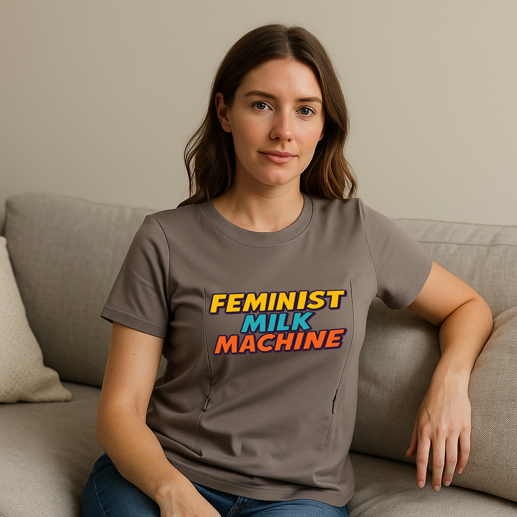 Nursing Graphic Tee - Feminist Milk Machine | Soft Cott | brand