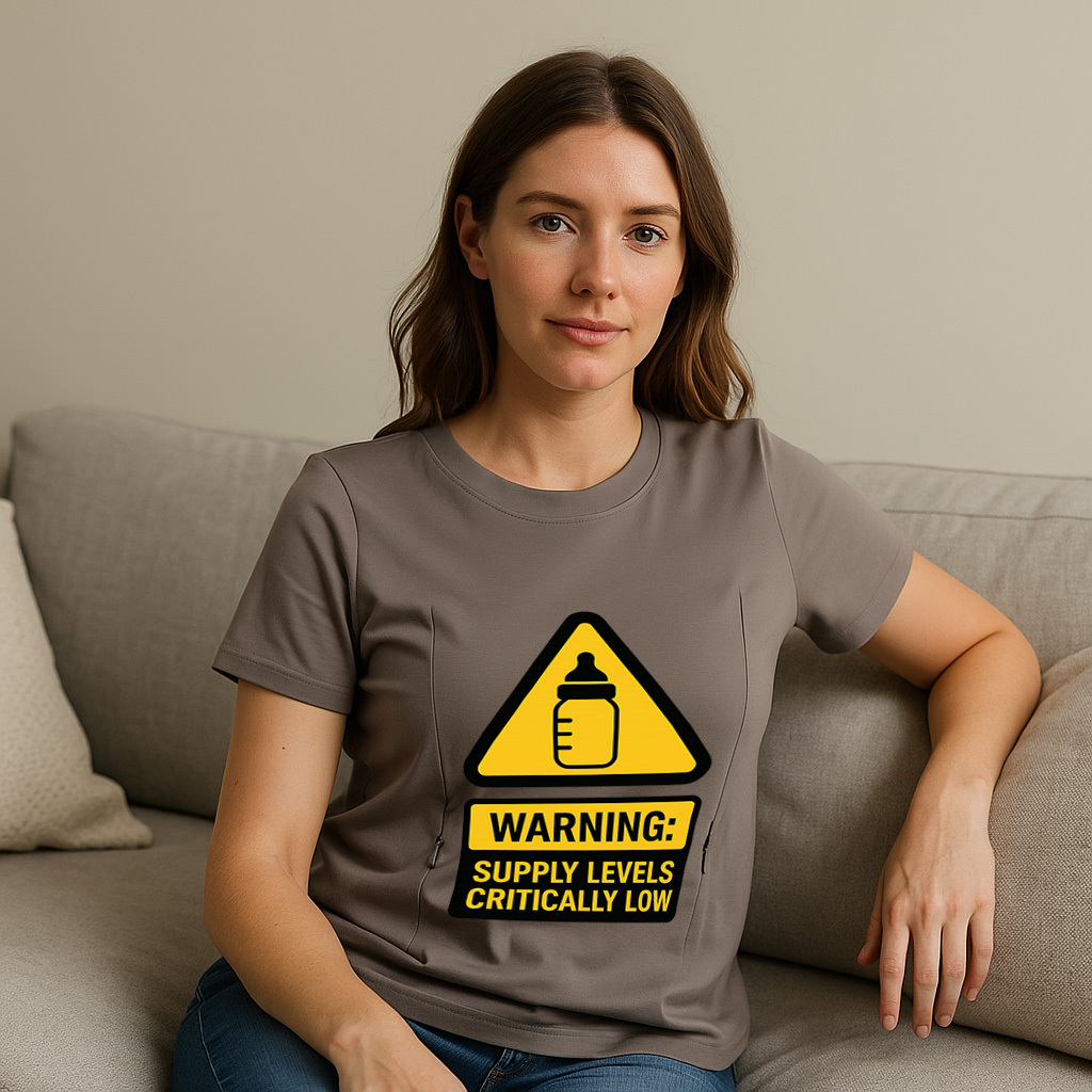 Breastfeeding T-Shirt with Zippers | Funny Mom Humor Sl | brand