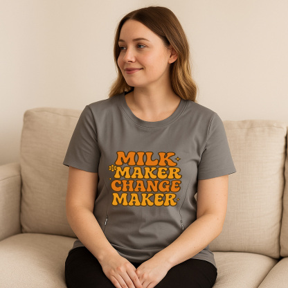 Nursing Graphic Tee - Milk Maker & Change Maker | Soft  | brand
