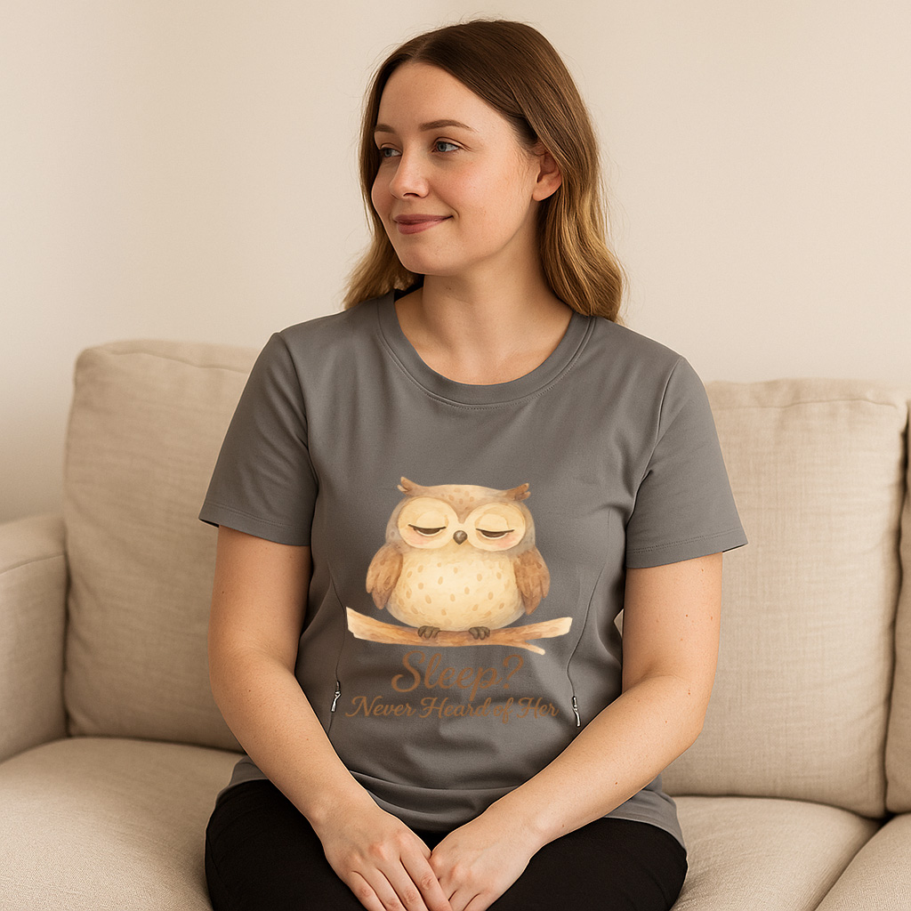 Breastfeeding T-Shirt with Zippers | Funny Mom Life Slo | brand