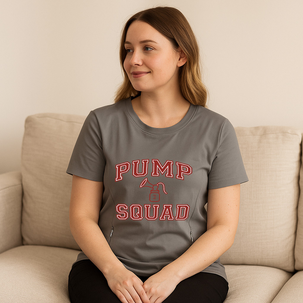 Easy Access Pumping Shirt | "Pump Like a Mother" Graphic Tee