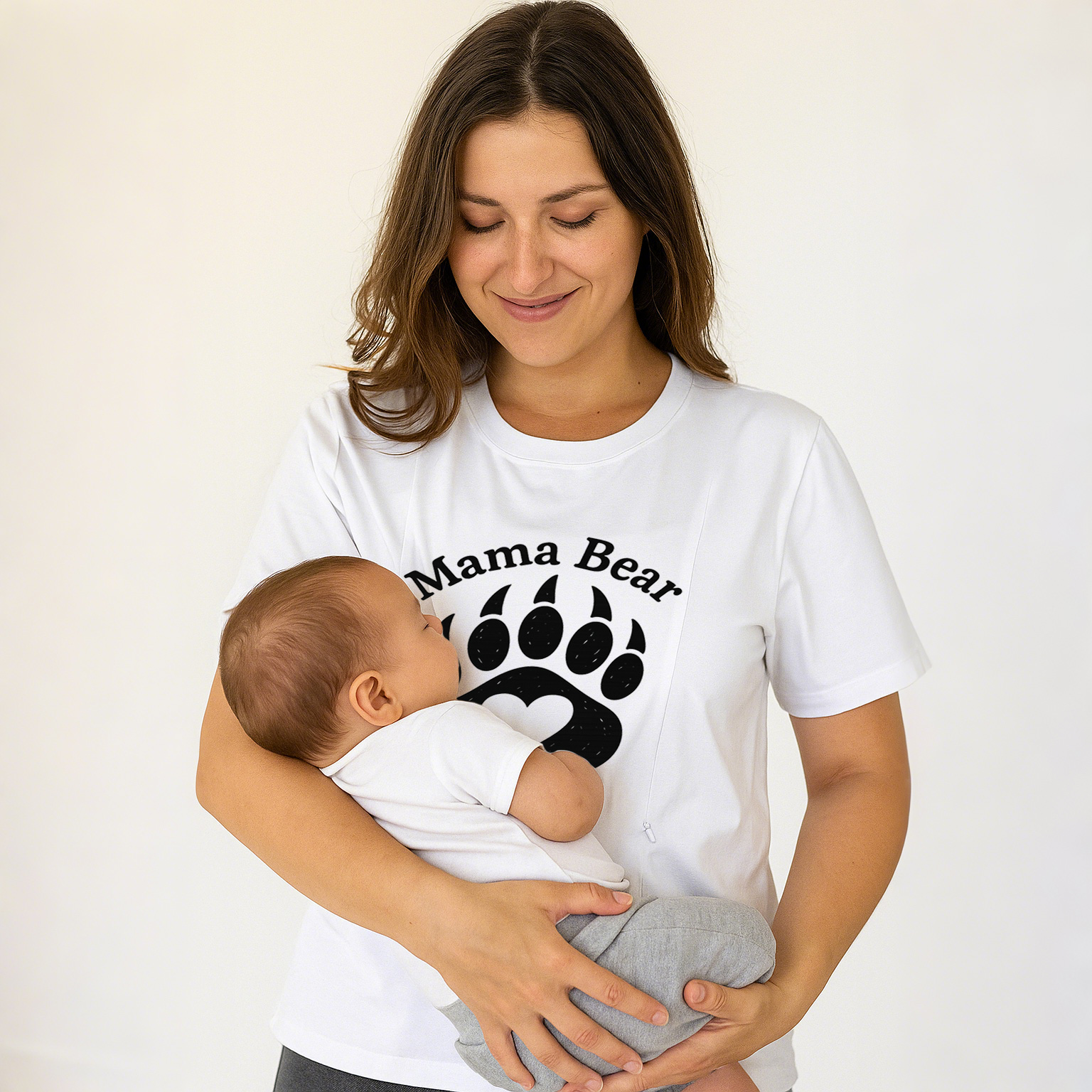 Gift for New Mom | Mama Bear Nursing Top with Functiona | brand