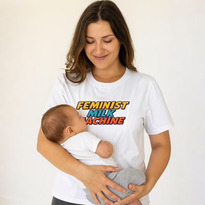 Nursing Graphic Tee - Feminist Milk Machine | Soft Cott | brand
