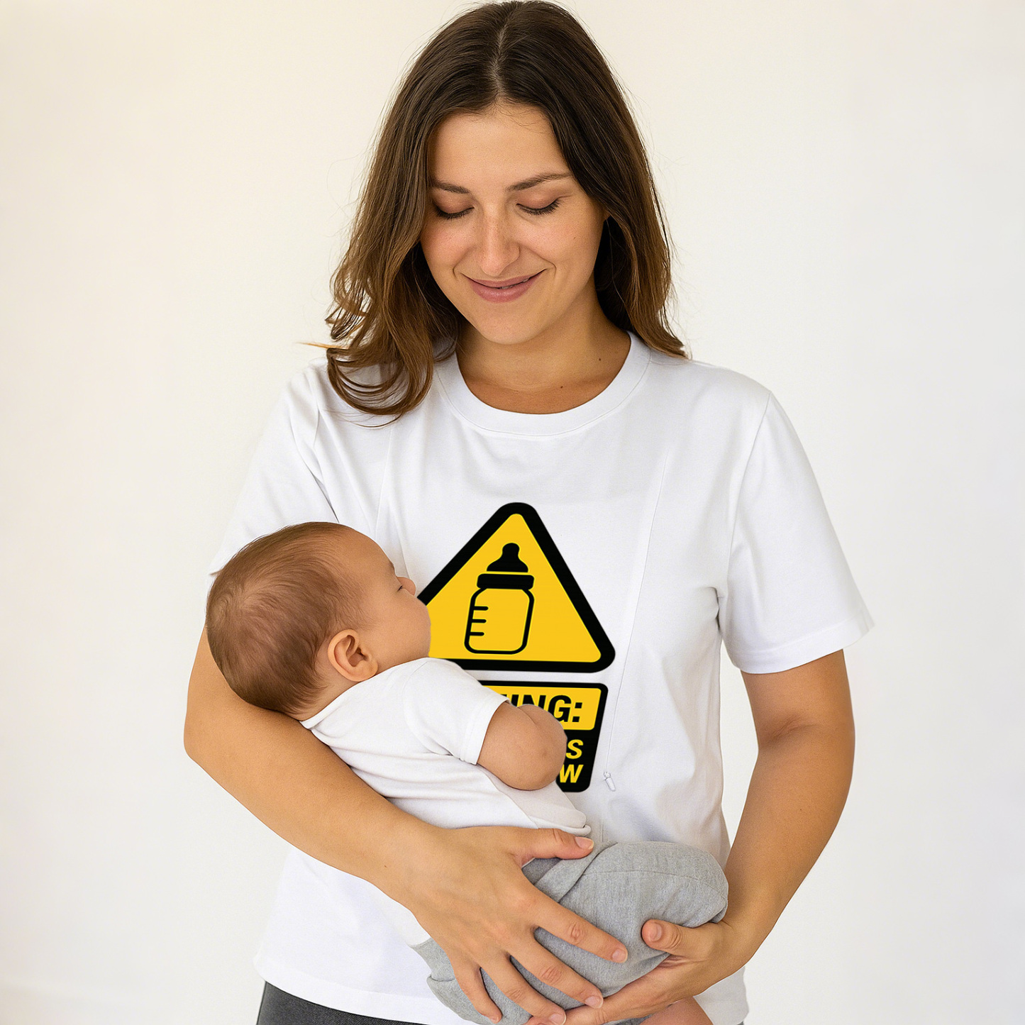 Breastfeeding T-Shirt with Zippers | Funny Mom Humor Sl | brand