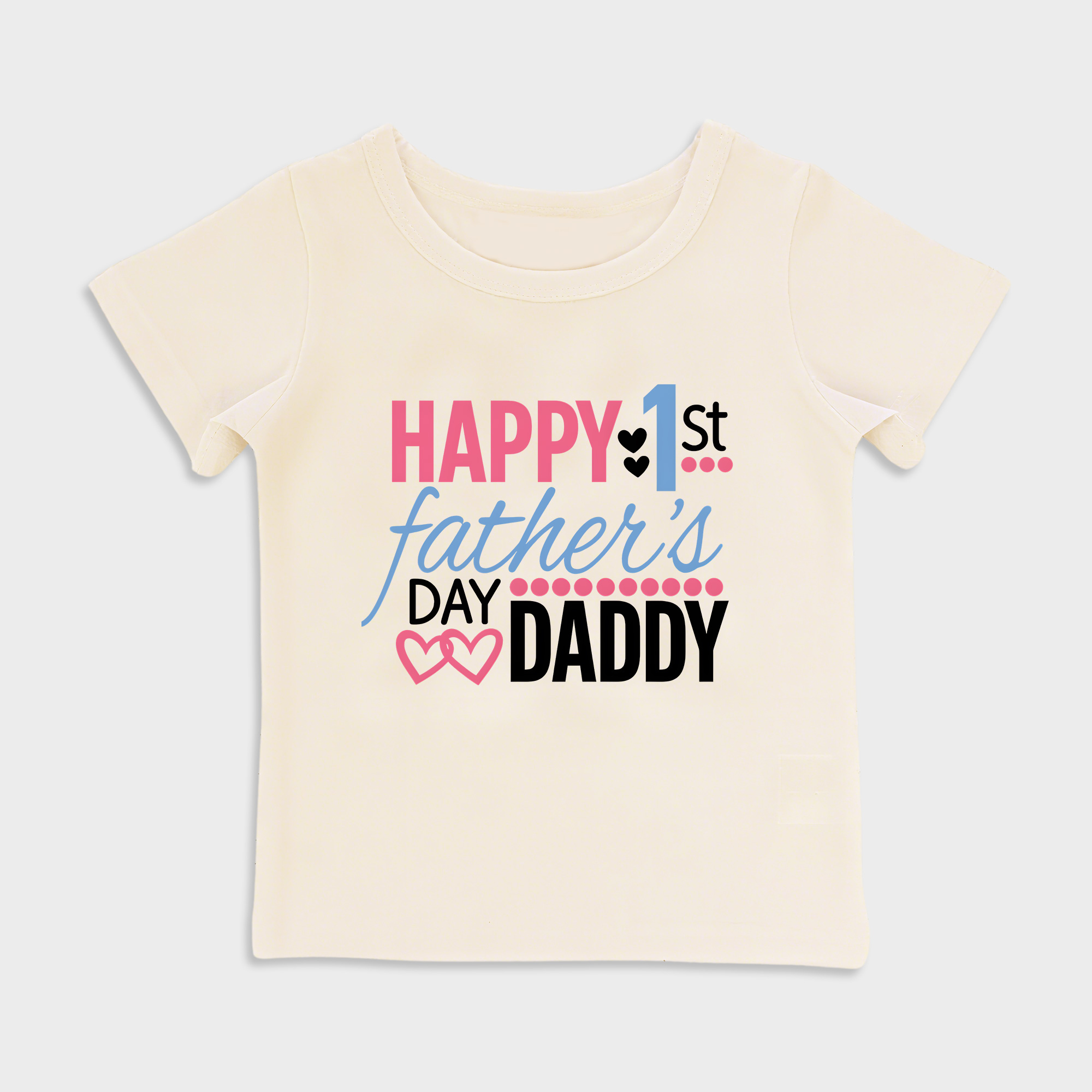 baby shirt - happy first fathers day kids t shirt toddler top beige in beige