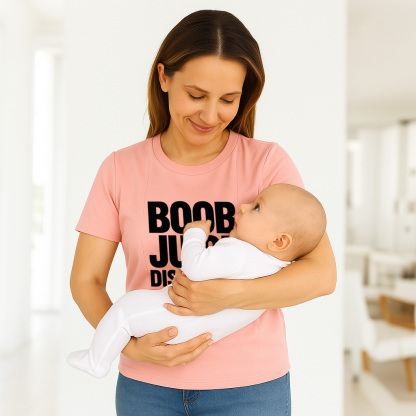 Boob Juice Dispenser Tee | Cotton Nursing Shirt with Si | brand