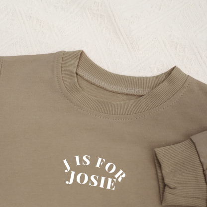 Personalized Pink My Name Graphic Sweatshirt Bubble Romper