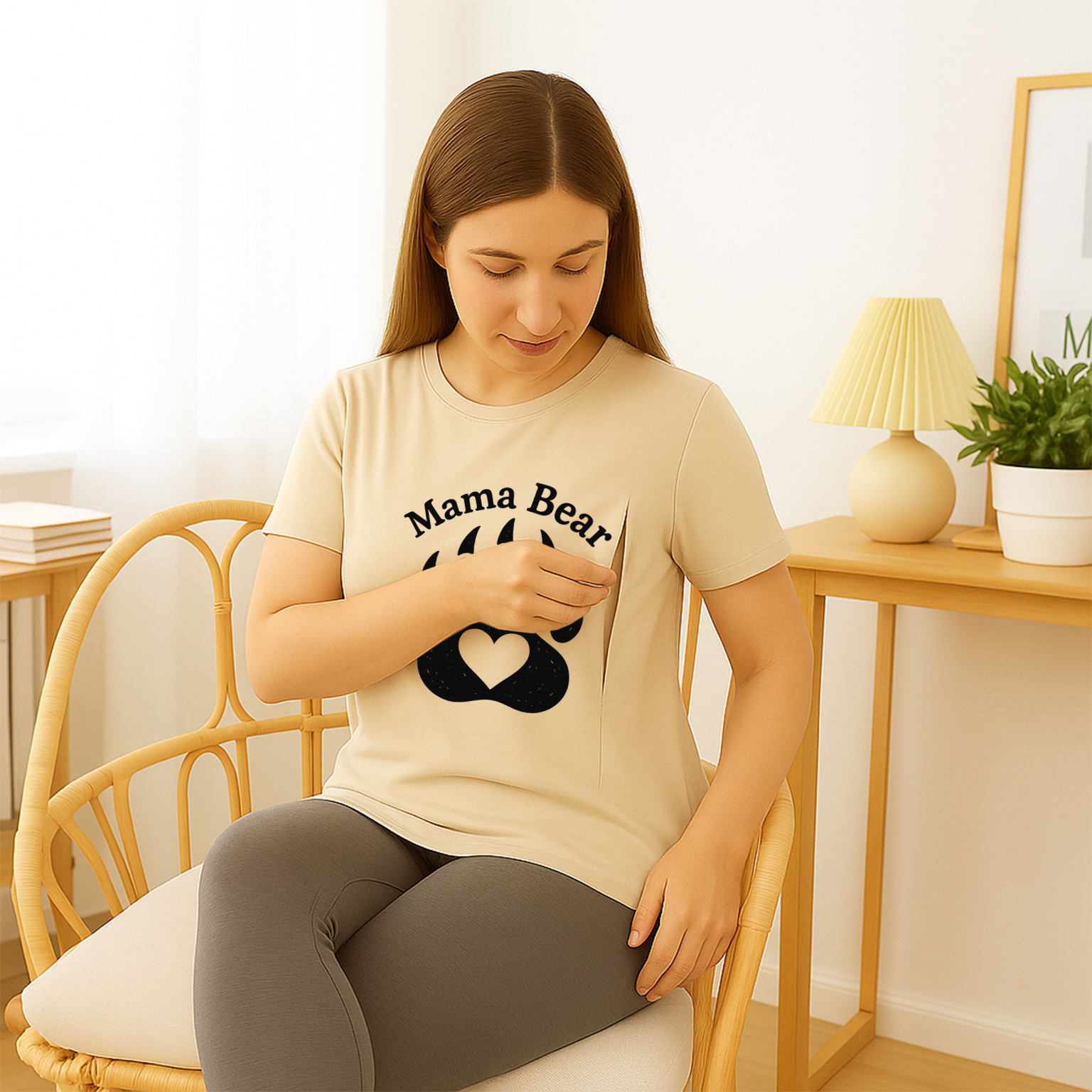 Gift for New Mom | Mama Bear Nursing Top with Functiona | brand