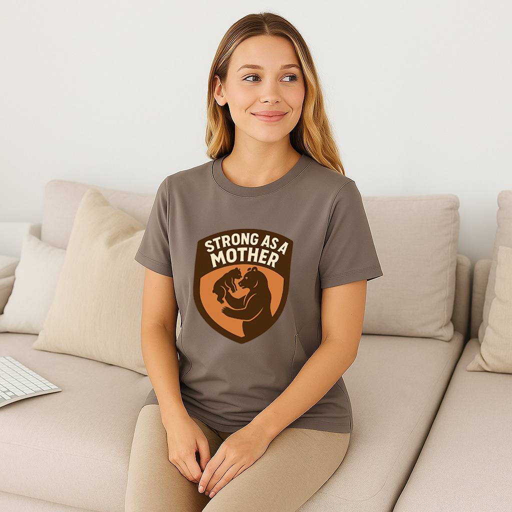 Gift for New Mom | Strong as a Mother Nursing Tee with  | brand