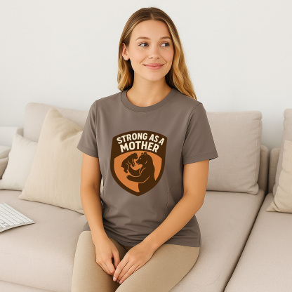 Gift for New Mom | Strong as a Mother Nursing Tee with  | brand