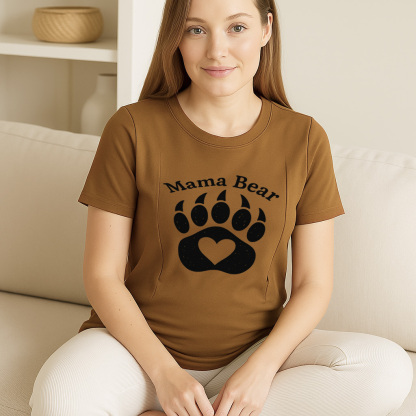 Gift for New Mom | Mama Bear Nursing Top with Functiona | brand