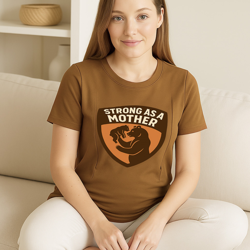 Gift for New Mom | Strong as a Mother Nursing Tee with  | brand