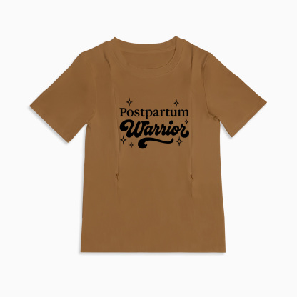 totkeeps Nursing T-Shirt | Postpartum Warrior | Easy Feed Zippers