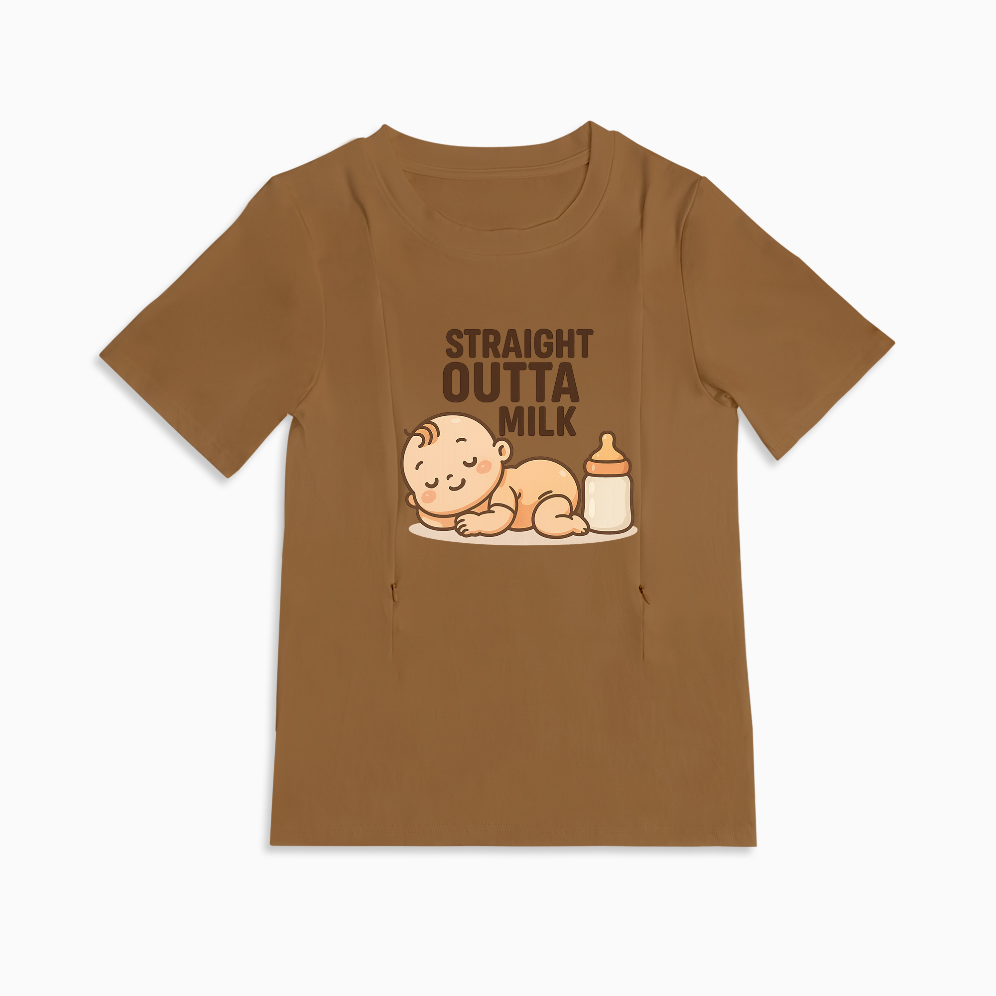 Funny Mom Life Shirt | Straight Outta Milk Zipper Top by Totkeeps