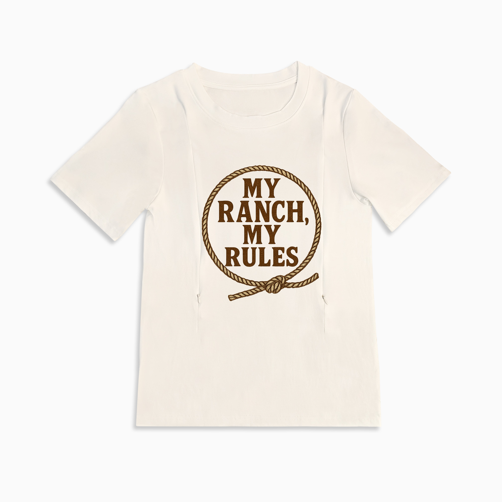 "My Baby My Rules" Postpartum Tee | Hidden Zippers for Nursing