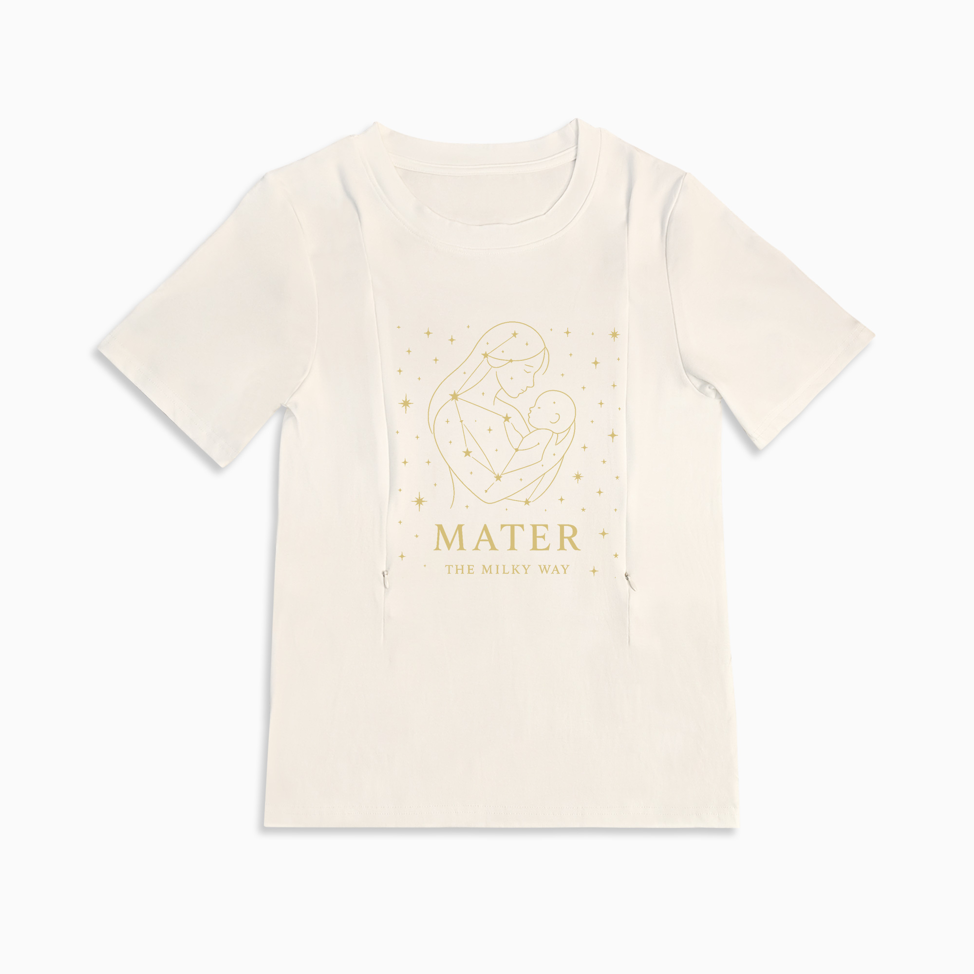 "The Milky Way" Postpartum Tee | Hidden Zippers for Breastfeeding